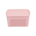 Plastic Clothes Storage Containers Bin Multidimensional Hollow Storage Basket With Lid